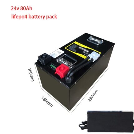 Lifepo4 battery 24V 80Ah BMS 8S for 2000w motor inverter scooter Solar energy storage EV plus 10A charger